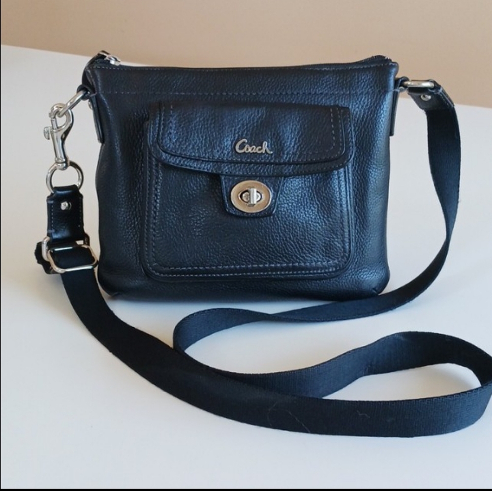Coach Swingpack Pebbled Leather Crossbody Bag